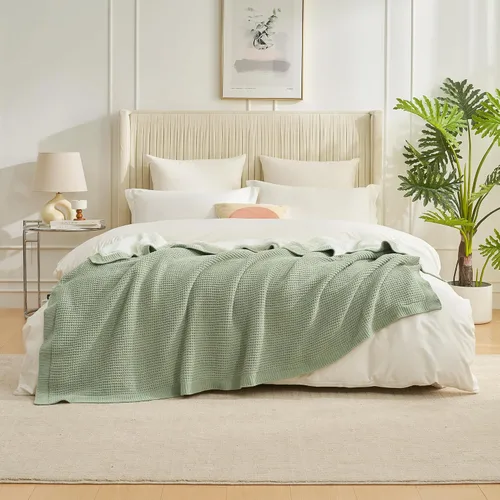 Miniatura 12 de Amélie Home - Manta de punto trenzado para sofá, mantas suaves y acogedoras de sherpa de chenilla para sofá, silla, hogar confortable, 50 x 60