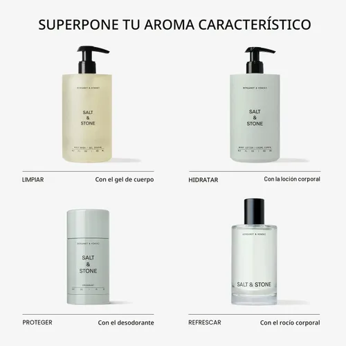 Miniatura 9 de SALT & STONE Desodorante sin aluminio Protección extra fuerte de 48 horas para mujeres y hombres Fabricado con extractos de algas marinas