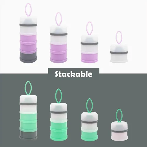 Miniatura 4 de Dosificador de fórmula para bebés, contenedor de fórmula, contenedor portátil de leche en polvo, contenedor de almacenamiento de viaje