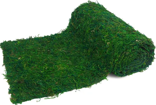 Camino de mesa de musgo Rollo de musgo verde seco preservado para manualidades, jardines de hadas, decoración de boda, decoración de bosque 12" x