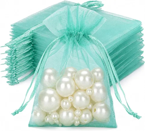 Miniatura 18 de joycraft 50 bolsas de organza amarillo limón – 2.7 x 3.5 pulgadas, bolsa de malla transparente para joyas, pequeña bolsa de favor de fiesta
