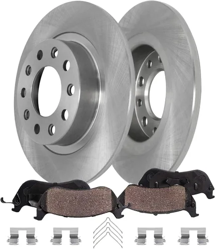 Miniatura 35 de Detroit Axle - Kit de frenos para Ford Transit Connect 2018-2023, rotores de freno de disco Pastillas de freno de cerámica con reemplazo