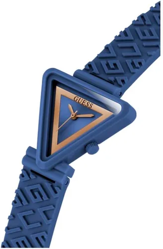 Miniatura 3 de GUESS Reloj para mujer de 1.339 in - Correa de silicona azul, esfera azul, caja de nailon a base de biológica