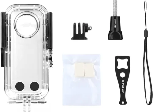 Miniatura 7 de PULUZ Funda de buceo de 30m/98ft para Insta360 X3, cubierta impermeable subacuática, carcasa protectora de PC para fotografía, carcasas para cámara