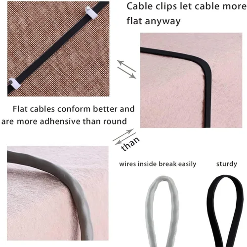 Miniatura 4 de Cable ethernet CAT7 plano de par trenzado apantallado (STP), 100Ft-Blk Negro