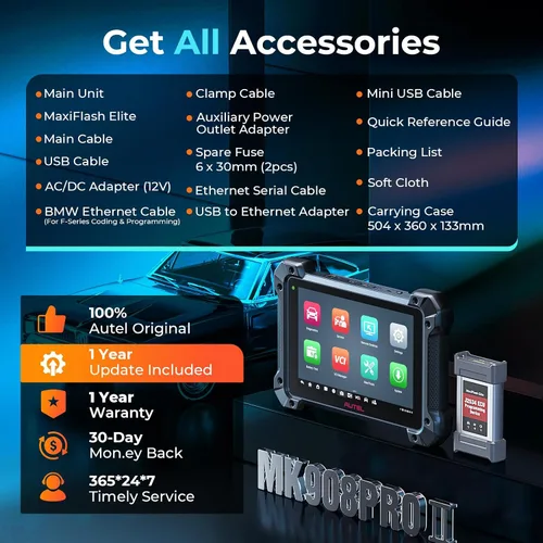 Miniatura 9 de Escáner Autel MaxiCOM MK908 Pro II: herramienta de diagnóstico 2026 J2534 como MaxiSys MS908S Pro II Elite 2 Pro Ultra, hasta MK908 II MS906 MAX