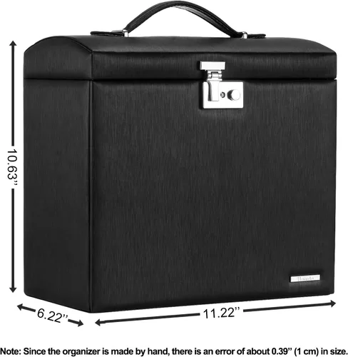 Miniatura 2 de Homde Caja de exhibición de joyas para hombres y mujeres, collar de lentes de sol con bloqueo completo con colgador de reloj, soporte de pulsera