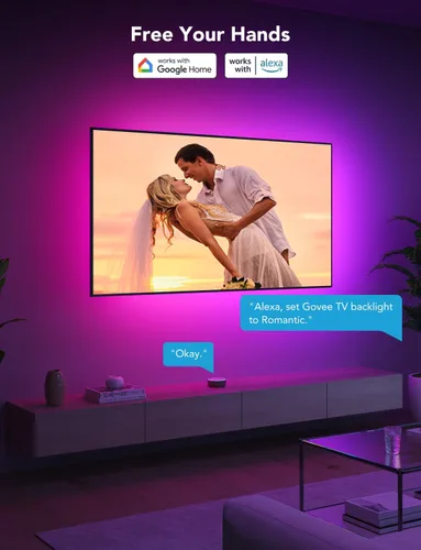 Miniatura 6 de Govee Tira de retroiluminación LED para TV, retroiluminación LED inteligente RGBIC para televisores de 40 a 50 pulgadas, sincronización de música