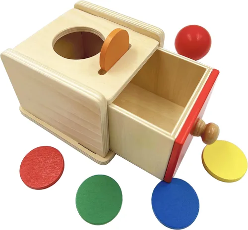 Miniatura 3 de Dailyfunn Montessori Toys Coin & Ball 2 en 1 Caja de permanencia para bebés preescolares de 6 a 24 meses