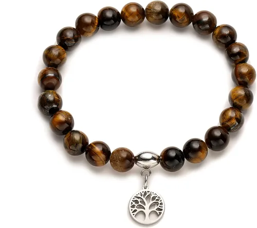 Hevont Regalos de árbol de la vida para mujeres, pulseras de relajación curativas de piedra natural de 0.315 pulgadas (0.315 in), piedras de cristal