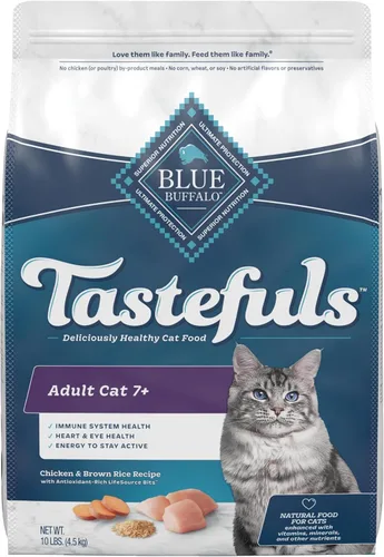Miniatura 12 de Blue Buffalo Tastefuls Alimento Seco para Gatos Maduros para Gatos Adultos de 7+, Fabricado en los Estados Unidos con Ingredientes Naturales, Receta
