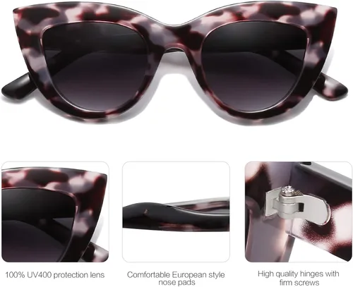 Miniatura 36 de SOJOS Retro Small Vintage Cat Eye Sunglasses for Women Cute Fashion UV400 Sunnies SJ2939