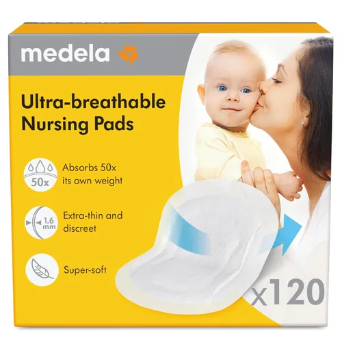 Miniatura 5 de Medela Safe & Dry - Almohadillas lavables para lactancia, 4 almohadillas para el pecho para la lactancia materna, ultraabsorbentes, reutilizables
