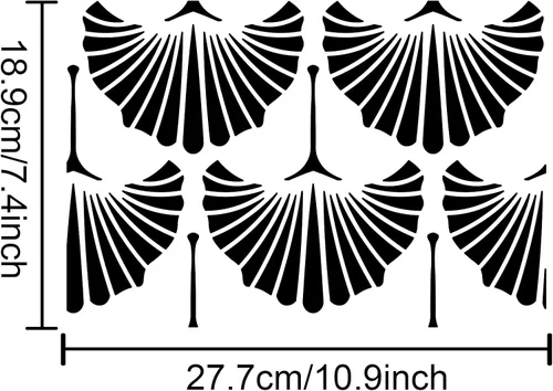 Miniatura 3 de MAYJOYDIY Plantilla de hoja de ginkgo de 11.7 x 8.3 pulgadas, plantillas geométricas de dibujo de hojas de Gingko, plantillas de pintura