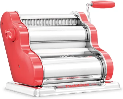 Miniatura 21 de PASTALINDA Máquina para hacer pasta Classic 200, rodillos de 7.9 in de ancho, 9 posiciones de grosor, 2 posiciones de corte, acero inoxidable