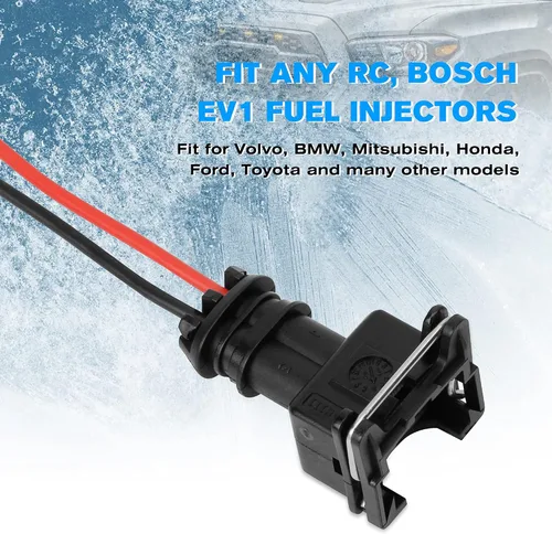 Miniatura 2 de 8 piezas de conector de inyector de combustible EV1 OBD1 enchufe arnés de cable de cableado coleta telar clip corte para RC, Bosch, Honda, Ford