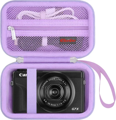 Miniatura 12 de Elonbo Funda para cámara digital Canon PowerShot G7 X Mark III/G7 X Mark II/Canon Powershot SX740 HS/ SX730 HS/ SX720 HS - Funda de transporte