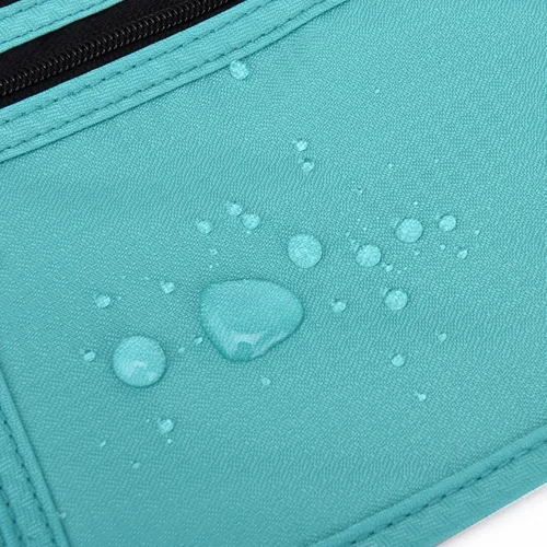 Miniatura 90 de DAITET Cinturón de dinero, soporte para pasaporte, cartera de viaje oculta segura con bloqueo RFID, riñonera encubierta (negro), Negro, Rfid