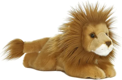 Aurora® Peluche realista de león Miyoni®, detalles realistas que hacen un compañero apreciado, perfecto para decorar dormitorios o aulas, color