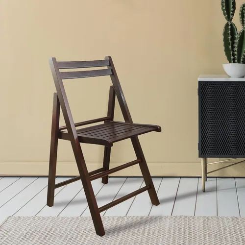 Miniatura 6 de Casual Home Juego de 2 sillas plegables de madera - Espresso