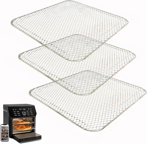 Miniatura 8 de ALJ Estantes mejorados para freidora de aire PowerXL Vortex Pro de 10 cuartos de galón, freidora de aire, estilo malla, bandeja de alimentos
