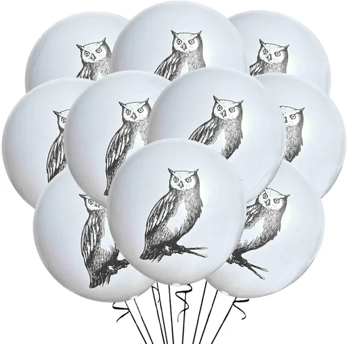 Globos de látex de búho, 12 unidades, globos minimalistas de búho para fiesta de cumpleaños, baby shower, decoración de aula, suministros de fiesta