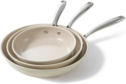 Miniatura 10 de Sartenes antiadherentes de cerámica Redchef, sartén antiadherente para huevos, sartenes de 8 pulgadas antiadherentes aptas para cocina con mango