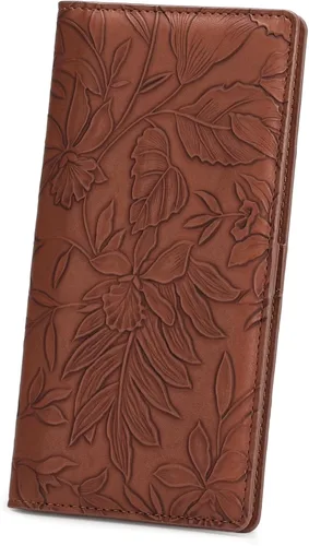 Miniatura 13 de FALAN MULE Cartera delgada ultrafina para mujer, de cuero plegable, bloqueo RFID, tarjetero de diseño, Negro