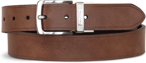 Nautica Cinturón de cuero reversible para hombre 2 en 1 Clásico Todos los días Negocios Trabajo Vestido Casual Hebilla de metal
