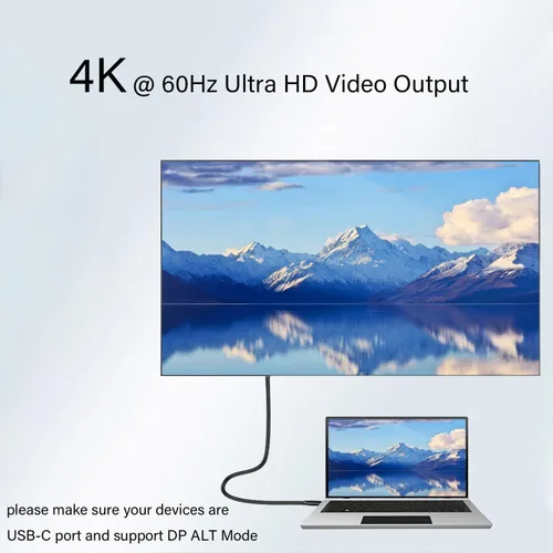 Miniatura 4 de Pocxwa - Cable de video USB-C a USB-C 3.2 Gen 2x2, cable de carga USBC de 240 W de 5 pies 4K a 144 HZ, transferencia de datos de 20 Gbps