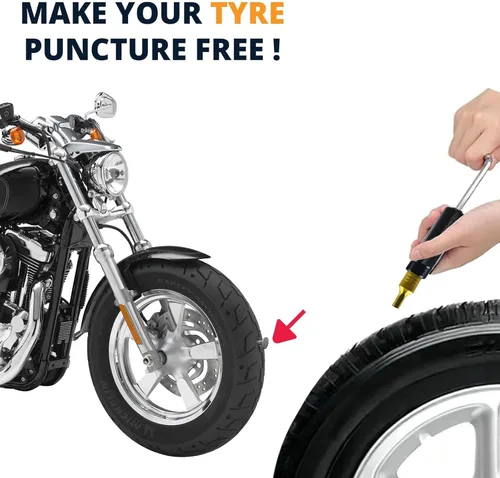 Miniatura 5 de famobay Kit profesional de tapones de neumáticos de hongos – Juego de reparación de neumáticos sin cámara resistente para motocicletas, automóviles