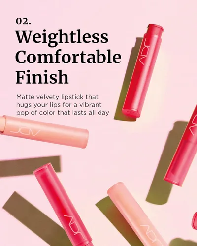 Miniatura 3 de VDL Lip Stain Comfort Slip Lipstick 13, Cafe Romano, lápiz labial ligero, mate y suave para una comodidad sin esfuerzo. Color de labios vibrante