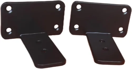Paquete de 2 - Soportes de estante en L ocultos negros de 4 pulgadas (1/5 pulgada de grosor) Soportes de estante flotante de hierro Soportes de