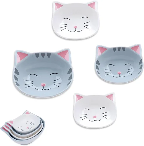 Juego de Tazas Medidoras para Gatos - Accesorios de Cocina Novedosos para Gatos y Regalos para Repostería - Tazas Medidoras Únicas Apilables y