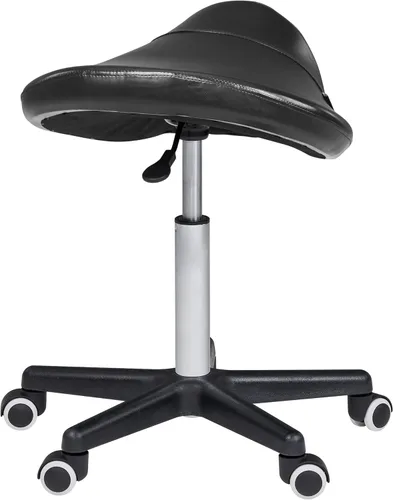 Miniatura 4 de Master Massage Taburete ergonómico – Silla giratoria hidráulica con ruedas para salón, clínica, tatuaje, dentista, spa, taller y oficina, color negro