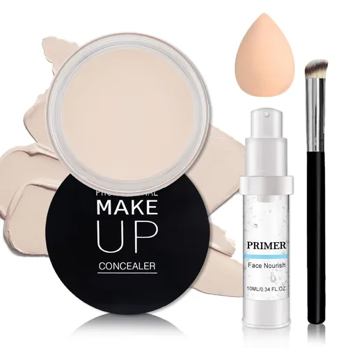 Corrector blanco de cobertura completa, maquillaje crema para cubrir tatuajes, corrector de color debajo de los ojos para ojeras, corrector
