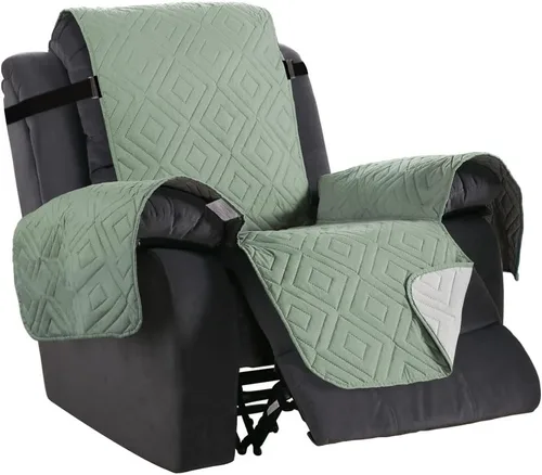 Miniatura 58 de H.VERSAILTEX Funda reversible para silla, protector de muebles antideslizante, resistente al agua, con correas elásticas de 2 pulgadas