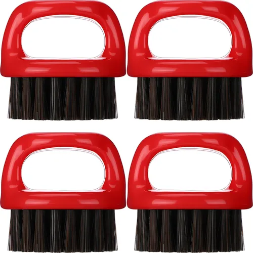 Miniatura 8 de Paquete de 4 cepillos para barba para hombres, cepillos de barba, cepillo de barbero para nudillos, cepillos para cara y cuello, suministros