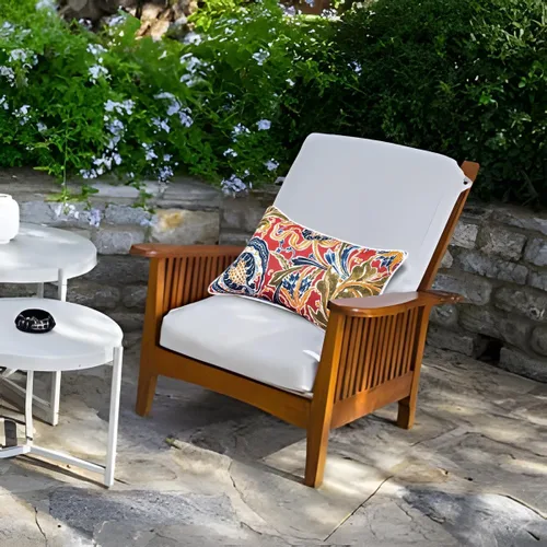 Miniatura 2 de JMGBird Juego de 2 almohadas lumbares para exteriores con relleno de algodón PP para muebles de patio, almohadas decorativas de 12 x 20 pulgadas