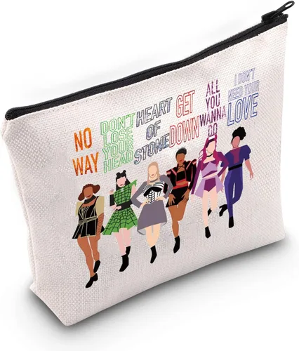 LEVLO Musical Queen Bolsa Cosmética Teatro Drama Fans Regalo Seis Reina Musical Maquillaje Cremallera Bolsa Bolsa