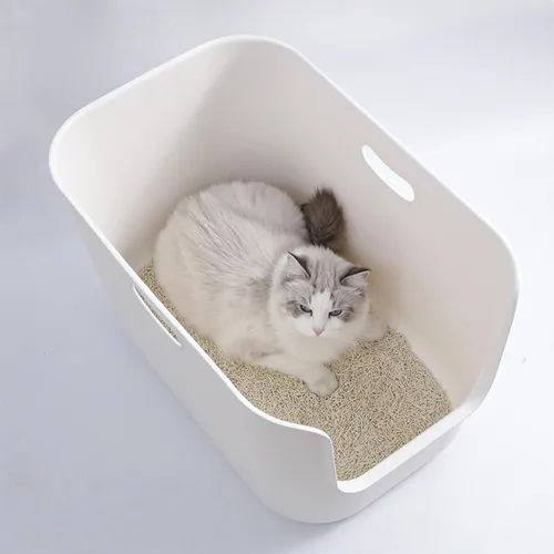 Miniatura 7 de SpaceTime Caja de Arena Extra Grande con Lados Altos, 22.64"×14.76"×13.98" Bandeja de Arena XL Multi Gato para Gatitos, Cajas de Gatos para Gatos
