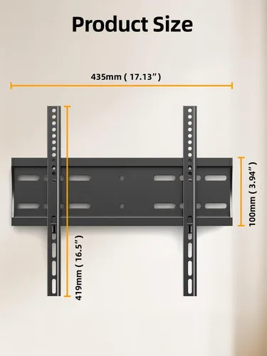 Miniatura 8 de IWORKBOARD 43 50 55 pulgadas Montura de pared para TV de perfil bajo fija para LED/LCD de 24-65 pulgadas y televisores planos/curvados, soporte
