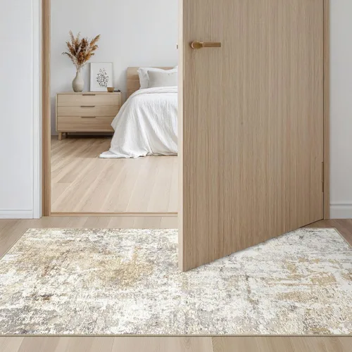 Miniatura 4 de Alfombra lavable de 2 x 4: pequeño, abstracto, moderno, antideslizante, suave, resistente a las manchas, para entrada, cocina, dormitorio