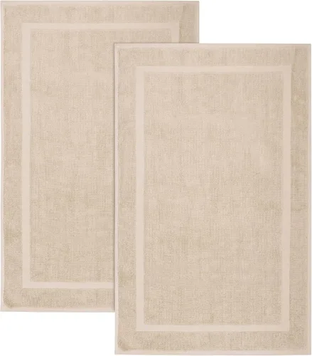 Miniatura 10 de COTTON CRAFT Tapete para bañera – Azulejo esculpido, 100% algodón, ultra absorbente, de baja pelusa, 1000 GSM, tapete de baño de lujo – Alfombra