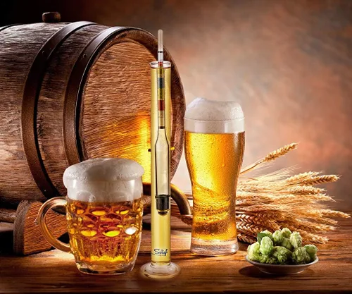 Miniatura 6 de SOLIGT Hidrómetro de triple escala y tarro de prueba de vidrio para vino, cerveza, aguamiel y sidra, kit de prueba ABV, Brix y gravedad
