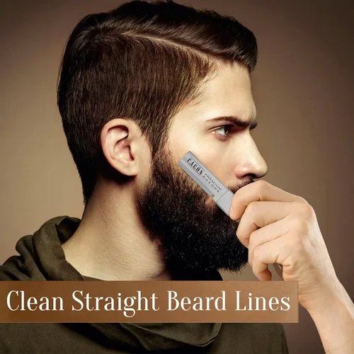 Miniatura 3 de Facón - Navaja de afeitar para barba para hombres - Herramienta profesional para moldear la barba, kit de aseo con 11 hojas de repuesto, moldeador