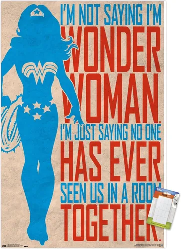 Miniatura 12 de Trends International DC Comics - Póster de pared de identidad secreta, Mujer Maravilla, 22.375 x 34 pulgadas, versión enmarcada en negro Versión
