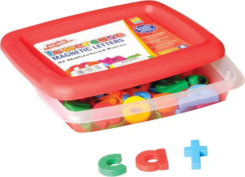 Imanes alfabéticos Educational Insights, todos los colores, en minúsculas (conjunto de 42).
