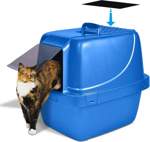 Miniatura 6 de Paquete de 10 filtros de repuesto para caja de arena para gatos, insertos de filtro de olor de carbón activado, compatible con bandeja para gatos