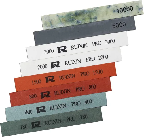 RUIXIN PRO 8 Piezas Piedras de Afilar Cuchillos para Afilador de Cuchillos RUIXIN PRO RX-008 RX-009 Kit de Ángulo Fijo, Juego de Piedra de Afilar